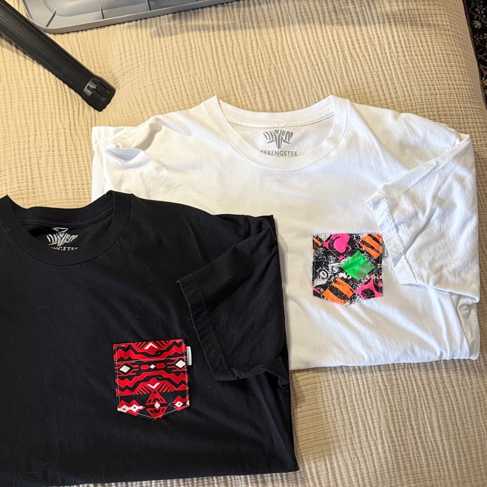 Serengetee Tees with Patterned Pocket